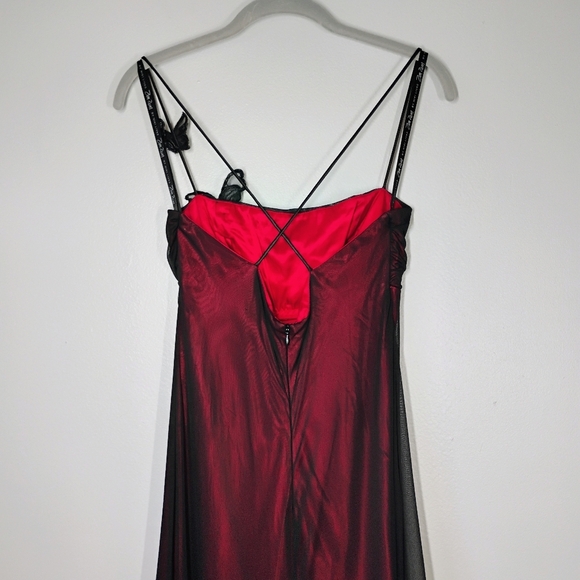 Vintage Zum Zum Prom Dress Maxi Gown Juniors 9 Whimsigoth Butterfly 90s Goth - Picture 8 of 16